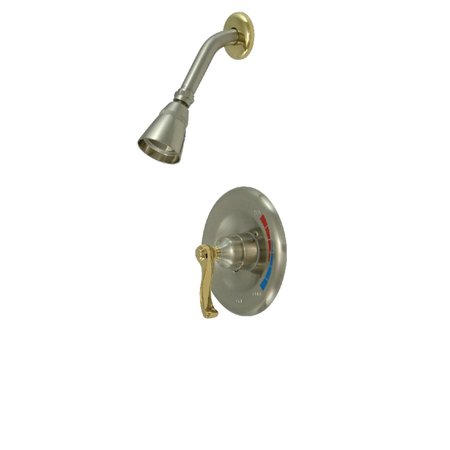 KINGSTON BRASS Shower Faucet, Brushed NickelPolished Brass KB8639FLSO